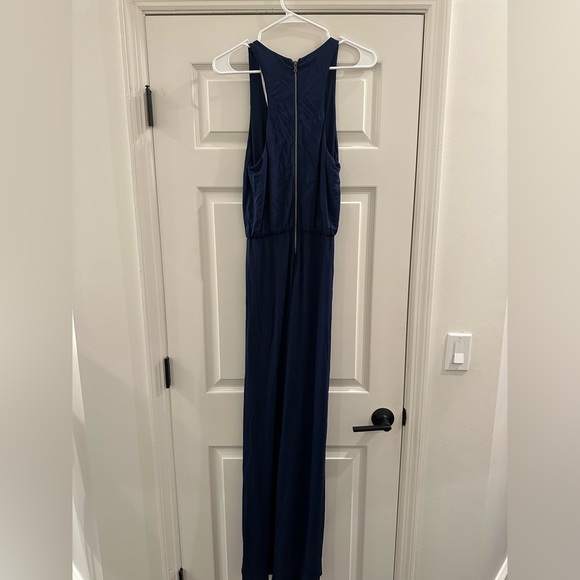 Alice + Olivia Sleeveless Jumpsuit Scoop Neck Womens Blue Size Small - Picture 3 of 6